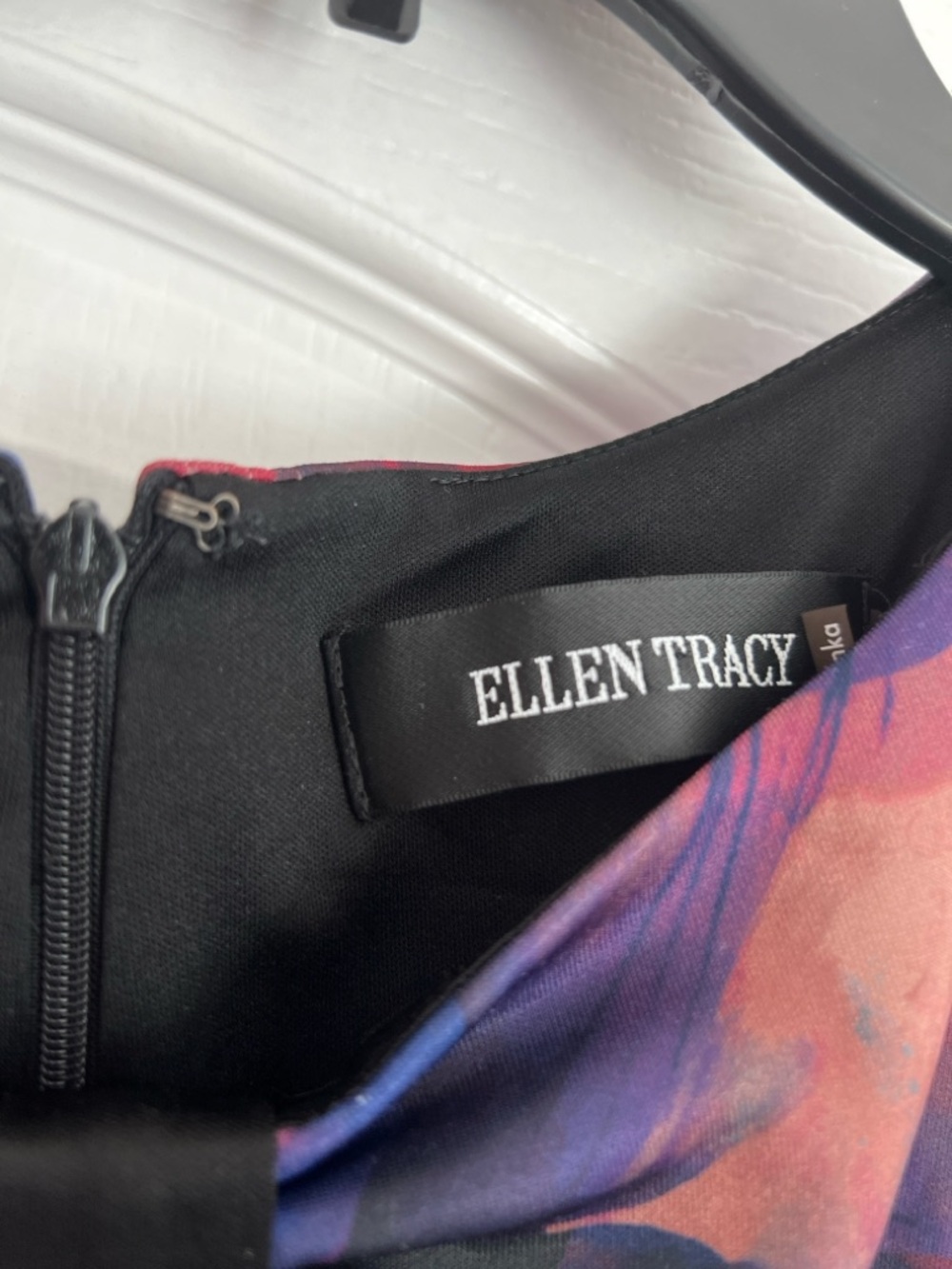 Ellen Tracy Floral A-Line Dress in Multicolor - Picture 3 of 4